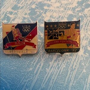 Vintage 1992 Winter/Summer Olympic Pins (2)